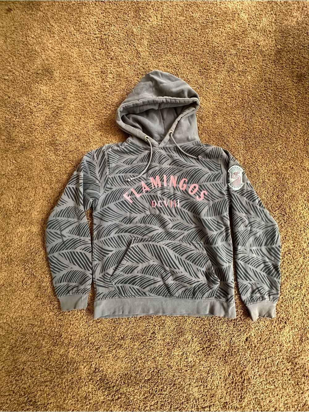 Madison Forward Soccer team blue Gray Pullover Hoodie- M